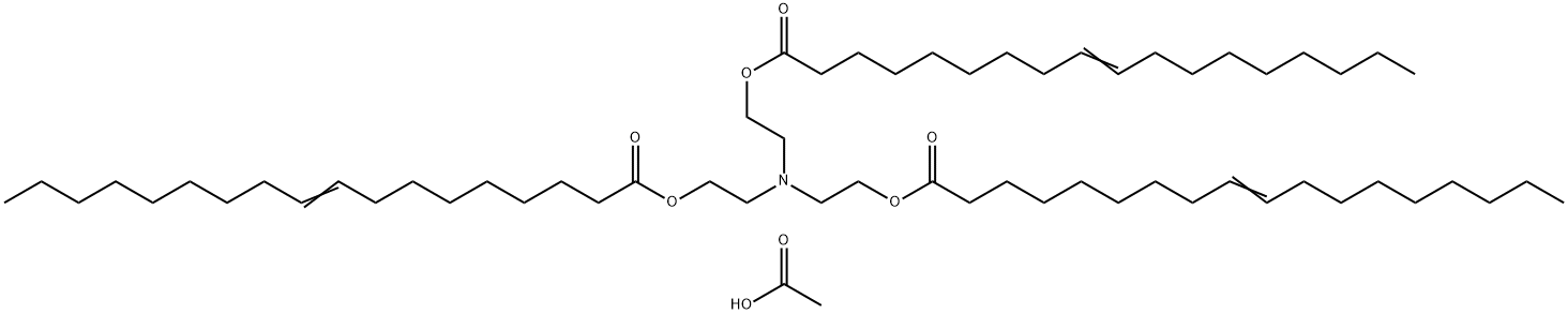 tris[2-(octadec-9-enoyloxy)ethyl]ammonium acetate 结构式