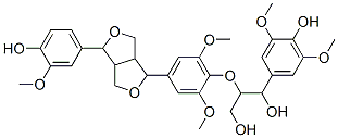 2-[2,6-Dimethoxy-4-[tetrahydro-4-(4-hydroxy-3-methoxyphenyl)-1H,3H-furo[3,4-c]furan-1-yl]phenoxy]-1-(4-hydroxy-3,5-dimethoxyphenyl)-1,3-propanediol 结构式