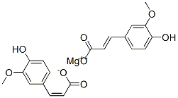 magnesium(2+) (Z)-4'-hydroxy-3'-methoxycinnamate 结构式