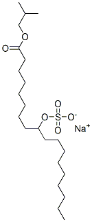 sodium 1-(2-methylpropyl) 9-(sulphooxy)octadecanoate 结构式