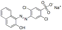 sodium 2,5-dichloro-4-[(2-hydroxy-1-naphthyl)azo]benzenesulphonate 结构式