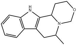 1,2,6,7,12,12b-Hexahydro-6-methyl[1,3]oxazino[3',4':1,2]pyrido[3,4-b]indole 结构式