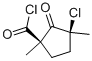 Cyclopentanecarbonyl chloride, 3-chloro-1,3-dimethyl-2-oxo-, trans- (9CI) 结构式