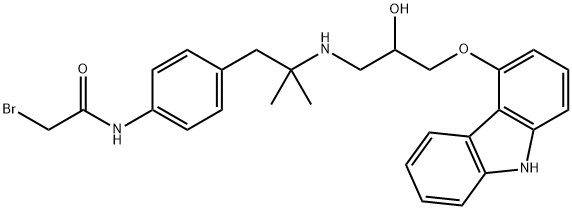 4-(bromoacetamido)benzylcarazolol 结构式