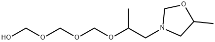 (((1-Methyl-2-(5-methyl-3-oxazolidinyl)ethoxy)methoxy)methoxy)methanol 结构式