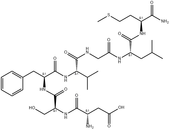 ASP-SER-PHE-VAL-GLY-LEU-MET-NH2 结构式