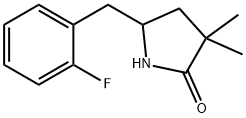 5-((2-Fluorophenyl)methyl)-3,3-dimethyl-2-pyrrolidinone 结构式