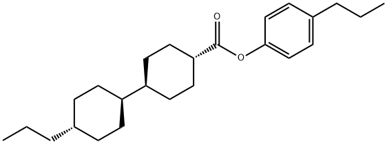 反,反-4'-丙基-1,1'-联二环己基-4-甲酸-4-丙基苯酯 结构式