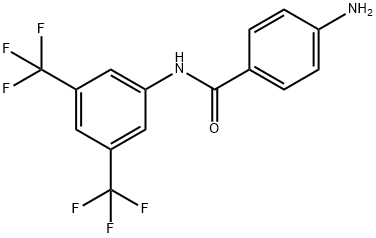 4-氨基-N-[3,5-双(三氟甲基)苯基]苯甲酰胺 结构式