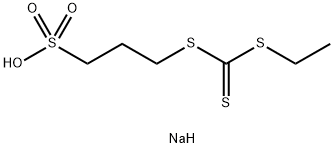 sodium 3-[[(ethylthio)thioxomethyl]thio]propanesulphonate 结构式
