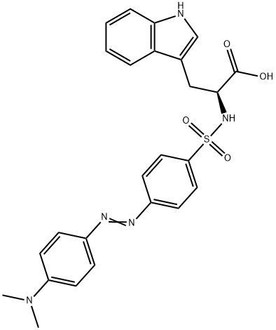 4-二甲氨基偶氮苯-4'-磺酰-L-色氨酸 结构式
