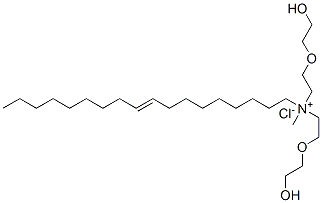 bis[2-(2-hydroxyethoxy)ethyl]methyl(9-octadecenyl)ammonium chloride  结构式