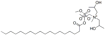 bis(2-hydroxypropyl)methyl-2-[(1-oxooctadecyl)oxy]propylammonium methyl sulphate  结构式