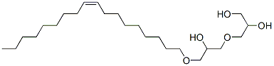 (Z)-3-[2-hydroxy-3-(9-octadecenyloxy)propoxy]propane-1,2-diol 结构式