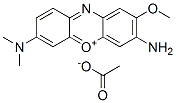 3-amino-7-(dimethylamino)-2-methoxyphenoxazin-5-ium acetate 结构式