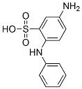 Benzenesulfonic acid, 5-amino-2-(phenylamino)-, diazotized, coupled with 5,5'-[(5-hydroxy-1,3-phenylene)bis(oxy)]bis[1,3-benzenediol], sodium salts 结构式