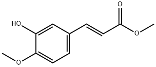(E)-3'-羟基-4'-甲氧基肉桂酸甲酯 结构式