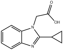 2-(2-环丙基-1H-苯并[D]咪唑-1-基)乙酸 结构式