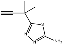 5-(1,1-二甲基丙-2-炔基)-1,3,4-噻二唑-2-胺 结构式