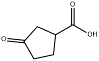 3-氧代-1-环戊烷羧酸 结构式