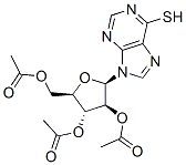 9-beta-d-Arabinofuranosyl-9H-purine-6-thiol triacetate ester 结构式