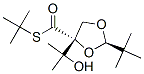 1,3-Dioxolane-4-carbothioic acid, 2-(1,1-dimethylethyl)-4-(1-hydroxy-1 -methylethyl)-, S-(1,1-dimethylethyl) ester, (2R-trans)- 结构式