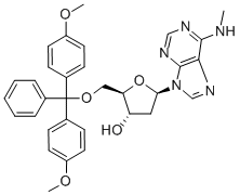 2'-脱氧-5'-O-二甲氧基三苯甲基-N6-甲基腺苷 结构式