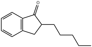 2-戊基-2,3-二氢-1H-茚-1-酮 结构式