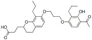 7-(3-(4-acetyl-3-hydroxy-2-propylphenoxy)propoxy)-3,4-dihydro-8-propyl-2H-1-benzopyran-2-propionic acid 结构式