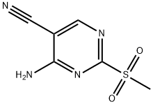 4-AMINO-2-METHANESULFONYL-PYRIMIDINE-5-CARBONITRILE 结构式