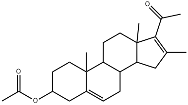 16-甲基孕甾-5,16-二烯-3Β-醇-20-酮-3-醋酸酯 结构式