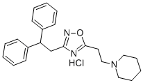 1-[2-[3-(2,2-diphenylethyl)-1,2,4-oxadiazol-5-yl]ethyl]piperidine, monohydrochloride 结构式