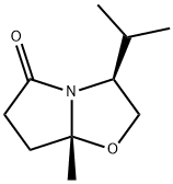 (3R-顺)-(-)-3-异丙基-7Α-甲基四氢吡咯并-[2,1-B]唑-5(6H)-酮 结构式