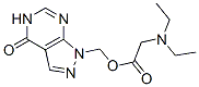 N,N-Diethylglycine (4,5-dihydro-4-oxo-1H-pyrazolo[3,4-d]pyrimidine-1-yl)methyl ester 结构式