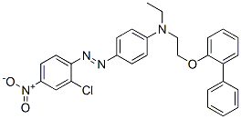 N-[2-(1,1'-Biphenyl-2-yloxy)ethyl]-N-ethyl-4-(2-chloro-4-nitrophenylazo)aniline 结构式