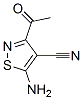 4-Isothiazolecarbonitrile, 3-acetyl-5-amino- (9CI) 结构式