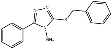 3-(benzylsulfanyl)-5-phenyl-4H-1,2,4-triazol-4-amine 结构式