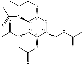 丙基-2-乙酰氨基,3,4,6-O-三乙酰基-2-脱氧-BETA-D-吡喃葡萄糖苷 结构式