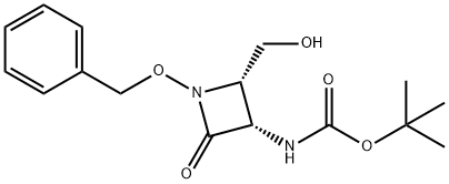 (2S,3S)-1-(苄氧基)-2-(羟甲基)-4-氧代氮杂环丁烷-3-基)氨基甲酸叔丁酯 结构式