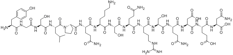 豚鼠髓磷脂碱性蛋白片段68-82 结构式