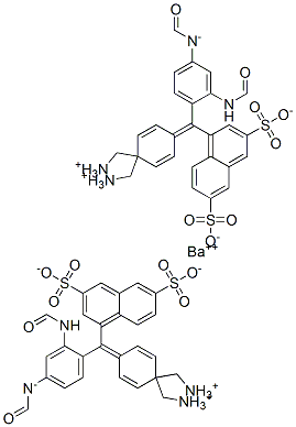 hydrogen [4-[4-(dimethylamino)-alpha-(3,6-disulphonato-1-naphthyl)benzylidene]cyclohexa-2,5-dien-1-ylidene]dimethylammonium, barium salt 结构式