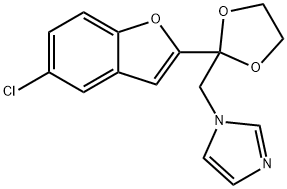 1H-Imidazole, 1-((2-(5-chloro-2-benzofuranyl)-1,3-dioxolan-2-yl)methyl )- 结构式