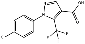 2-(4-氯苯基)-3-(三氟甲基)吡唑-4-羧酸 结构式