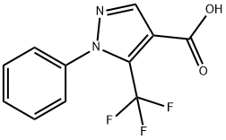 1-苯基-5-三氟甲基-1H-吡唑-4-羧酸 结构式
