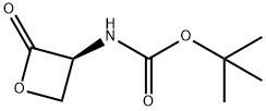 N-(叔丁氧羰基)-L-丝氨酸-Β-内酯 结构式