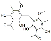 Bis(3-acetyl-2,4-dihydroxy-6-methoxy-5-methylphenyl)methane 结构式