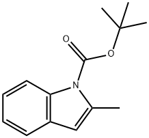2-甲基-1H-吲哚-1-羧酸叔丁酯 结构式