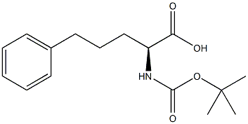 (S)-2-(叔丁氧羰基氨基)-5-苯戊酸 结构式