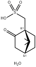(1S)-(+)-樟脑-10-磺酸,一水化合物 结构式