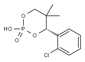 (R)-(+)-4-(2-氯苯基)-2-5,5-二甲基-2-羟基-1,3,2-二氧磷杂环己烷-2-氧化物 结构式
